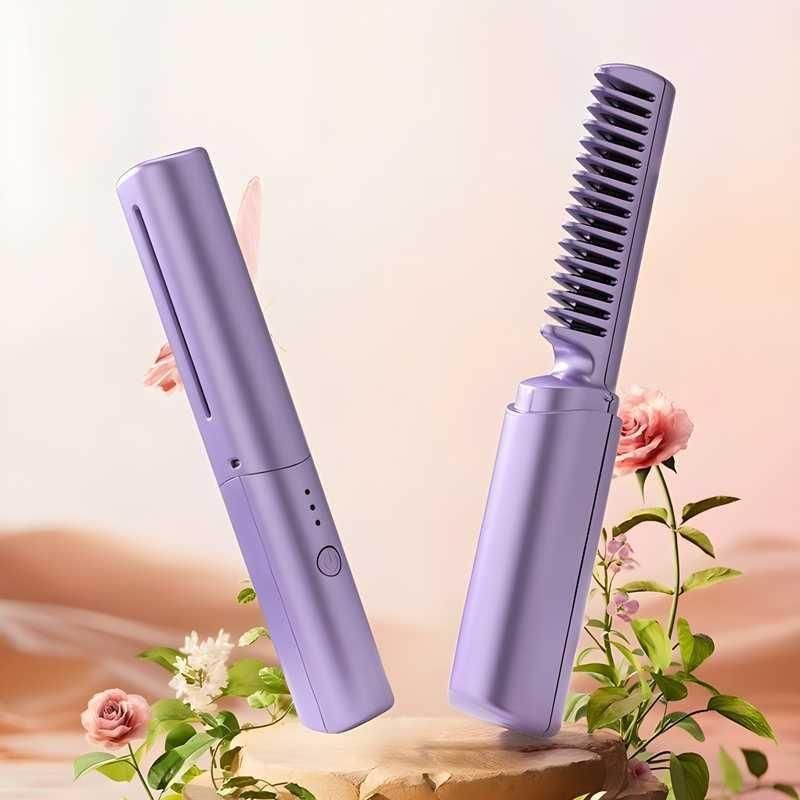Meneflix Portable Mini Cordless Hair Straightener – Rechargeable, Adjustable & Travel-Friendly